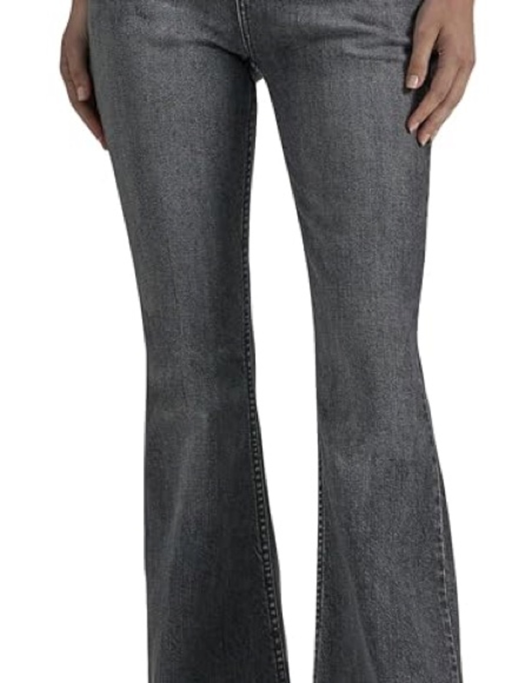Lee Women's Dark Gray Flare Jeans - High-Rise Wide Leg